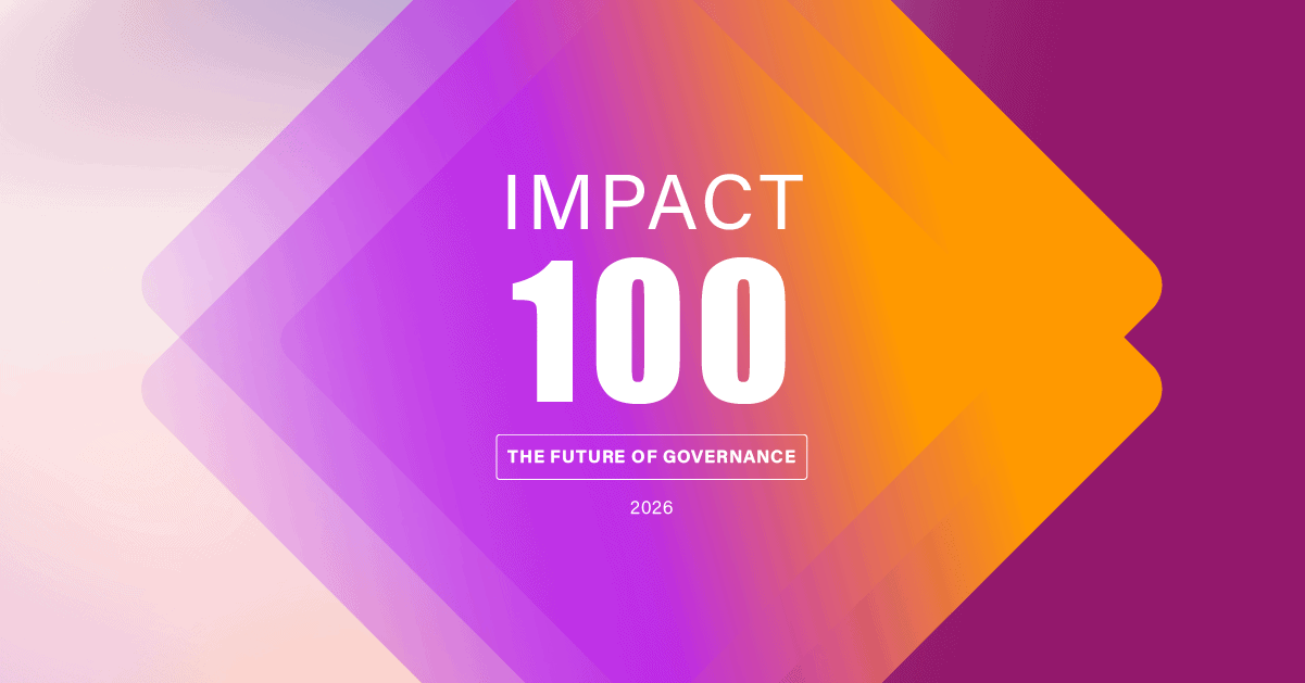 Impact 100 Awards 2026 logo – The Future of Governance